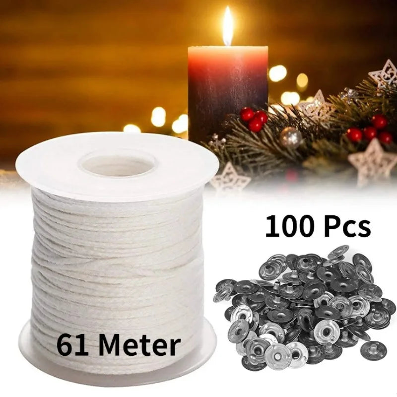 fil coton cire bâtonnets clips métalliques étiquettes bricolage artisanal blanc pratique utilitaire