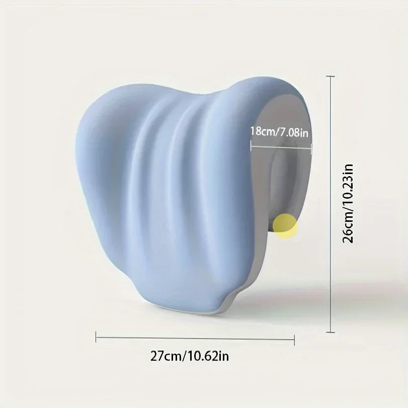 coussin repos ergonomique mousse mémoire forme concave bleu clair gris contemporain soutien cou cervical
