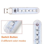 lampe led rechargeable transparente moderne adhésif prise usb 24led 2492000lm rgb veilleuse