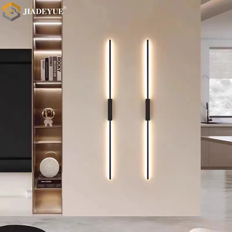 applique murale led moderne minimaliste noir éclairage quotidien 90 260V 3000K 4000K 6000K aluminium