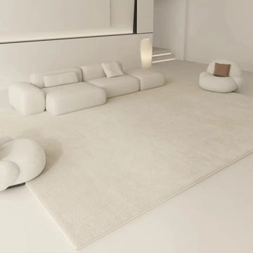 tapis moderne rayures horizontales motifs géométriques beige clair salon chambre polyester