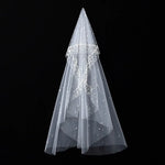 voile mariée blanc classique chaînes pendantes vintage tulle polyester