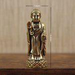 statues bouddha doré bronze lisses détails sculptés traditionnel religieux ornement intérieur fengshui
