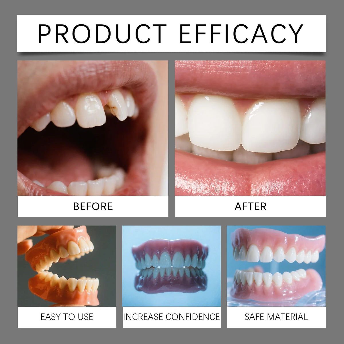 adhésifs prothèses dentaires kit décoration sourires naturels soins dentaires prothèse pratique blanche brillante
