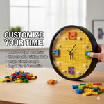 horloge murale circulaire dessin animé aiguille plastique couleur brique moderne décoration enfant chambre sáng