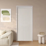 rideau vertical pliant polyester blanc noir gris rayures moderne opacité