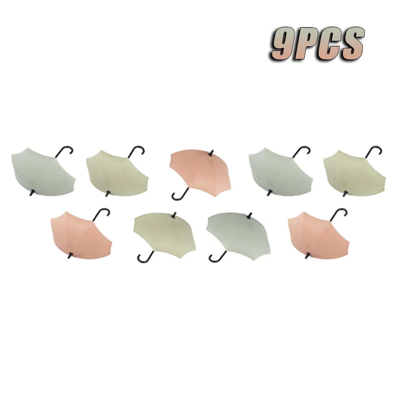 porte clés porte savon ombrelle moderne minimaliste beige rose gris blanc texture ombrelle crochets