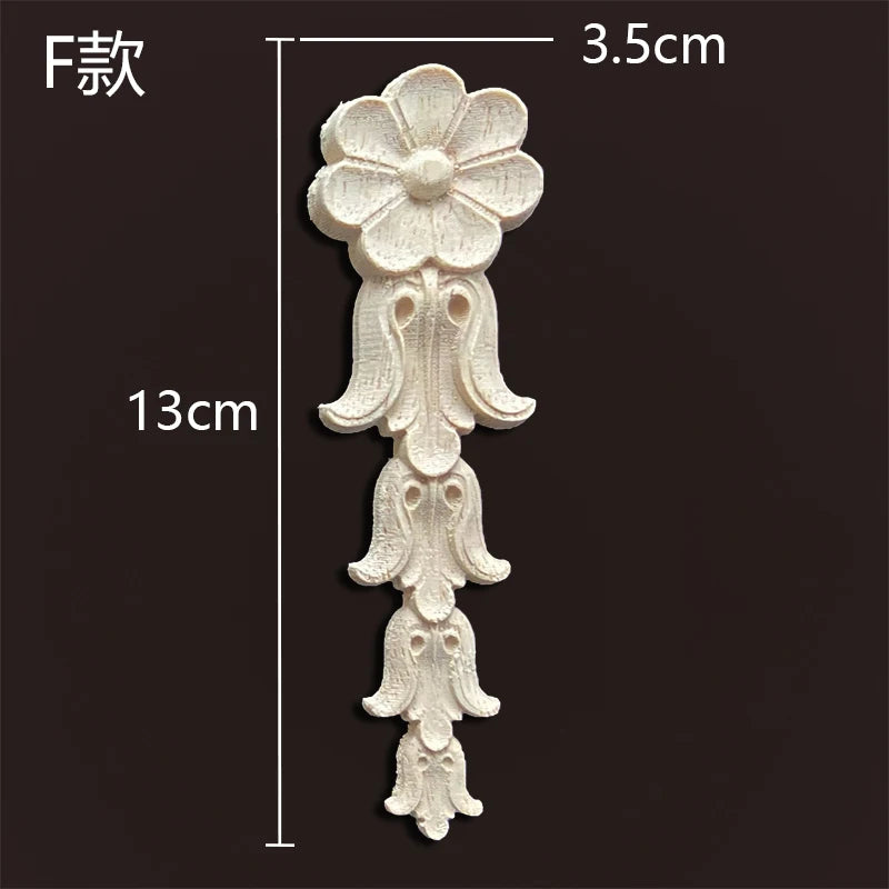 appliques decoratives bois ornements floraux blanc baroque decoration murienne sculptee artisanale
