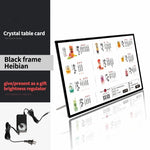 supports table lumineux transparents moderne clips inclusion câble alimentation boissons colorées caractère chinois minimaliste