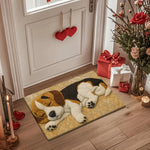 tapis 3d chien endormi moderne imperméable antidérapant polyester entrée sol chambre