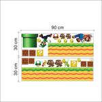stickers muraux 3d super mario personnages cartoon bleu rouge vert jaune