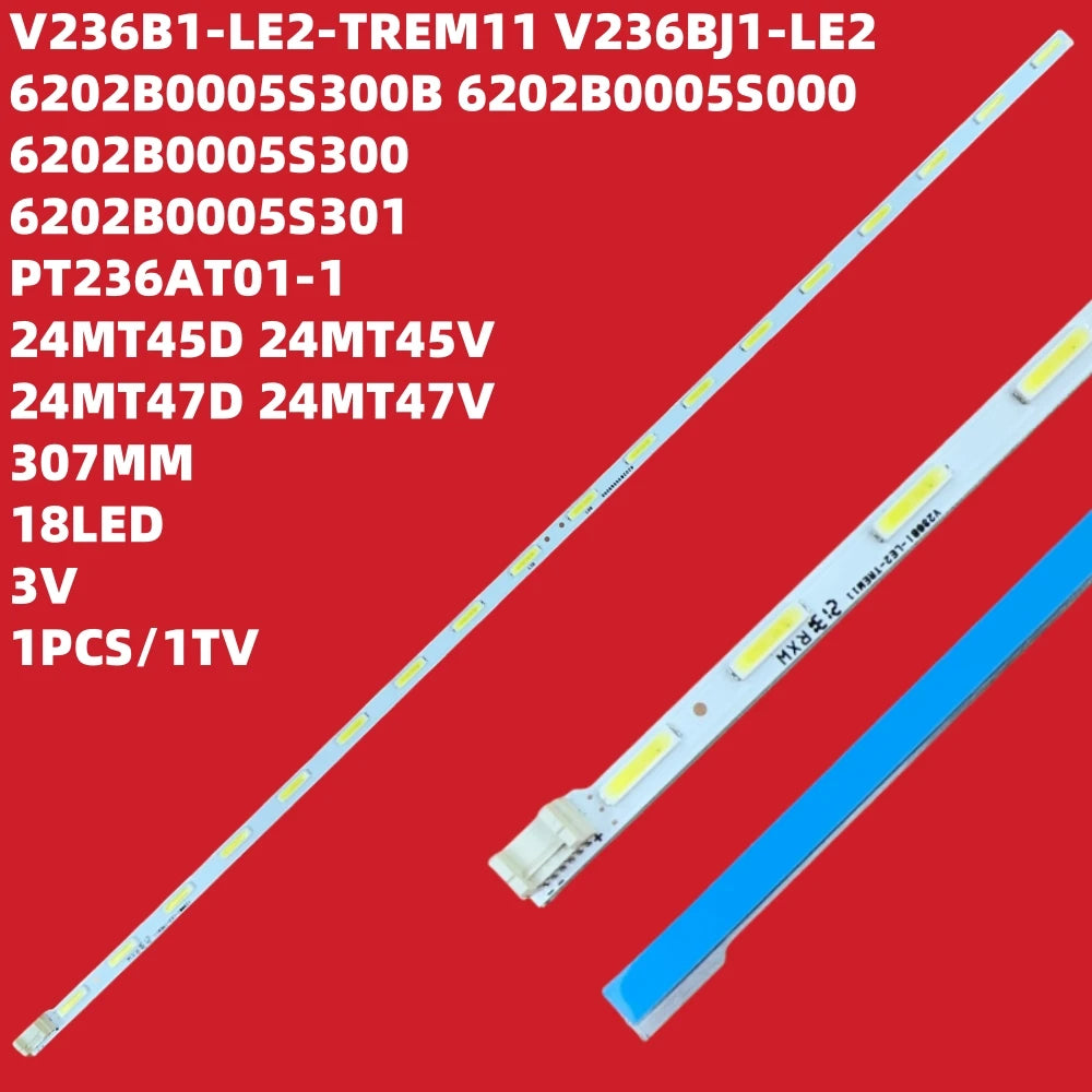 ruban led blanc 18 lumières jaunes moderne connecteur 110 240v 307mm 24pouces télévision led
