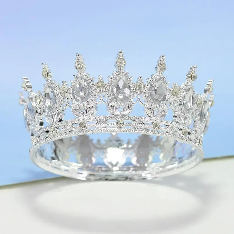 couronne strass or rose blanc vert élégante baroque décoration anniversaire nouvel an festive