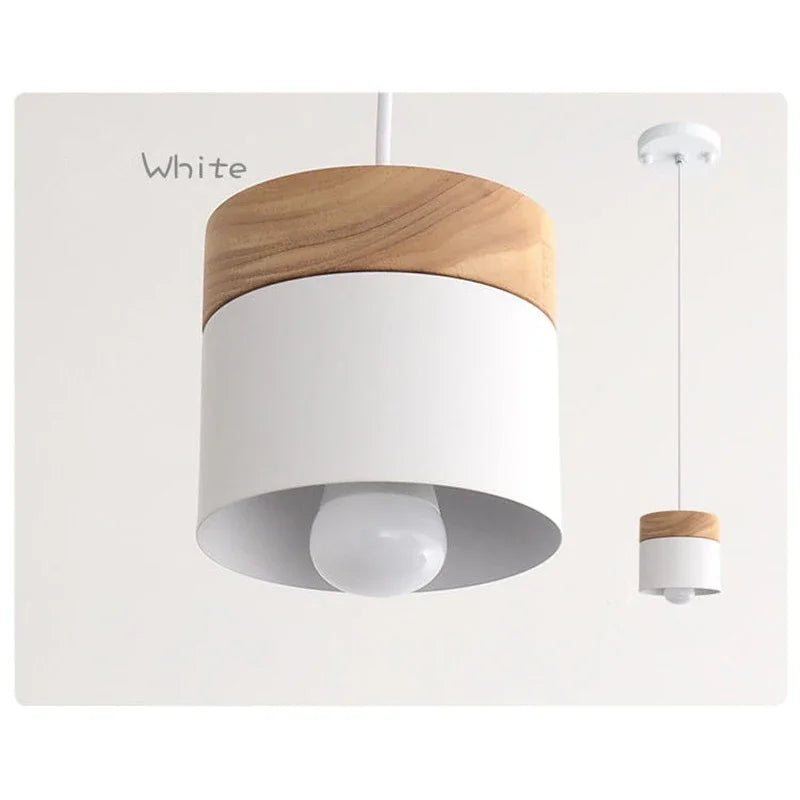 Lampes suspendues modernes abat jour opaques couleurs gris blanc rose jaune scandinave