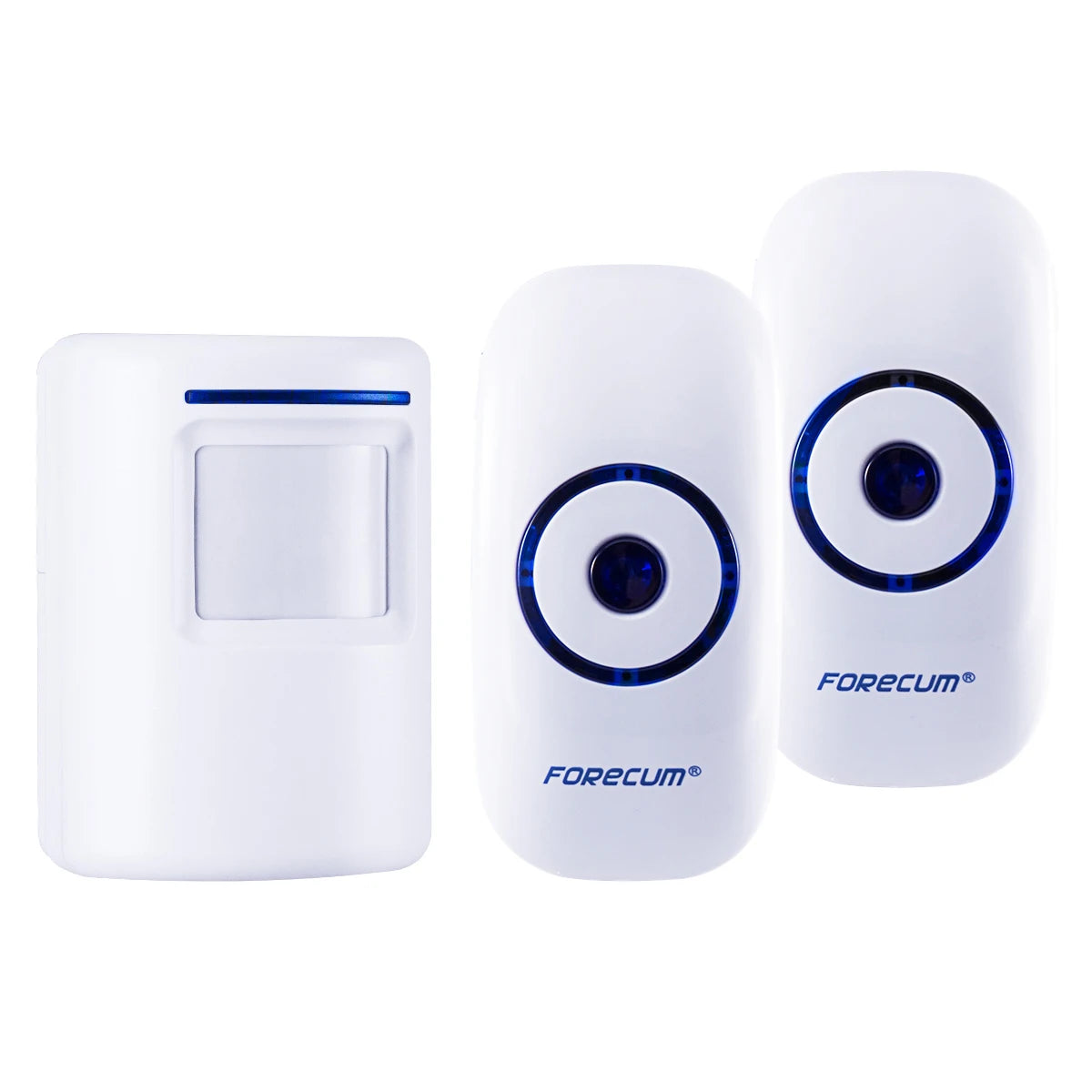 sonnette porte sans fil rechargeable blanc moderne batterie inclusion prise courant