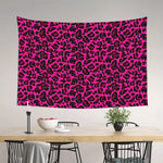 tapisserie imprimée léopard rose moderne salon chambre décoration murale polyestère lavable