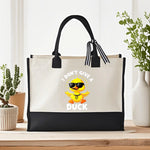 sac main toile beige noir canard lunettes soleil respectueux environnement moderne casual