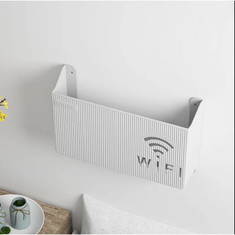 cache récepteur wifi gris rose moderne rayures horizontales clips latéraux minimaliste