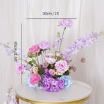 Arche décorative florale violettes roses blanches extérieur intérieur décoration événement classique artificielle fixe