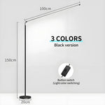 lampe sol moderne 150cm noir blanc led télécommande étude chambre salon
