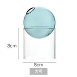 vases sphériques transparents moderne vert rose orange bleu fleurs artificielles hydroponique ecologique