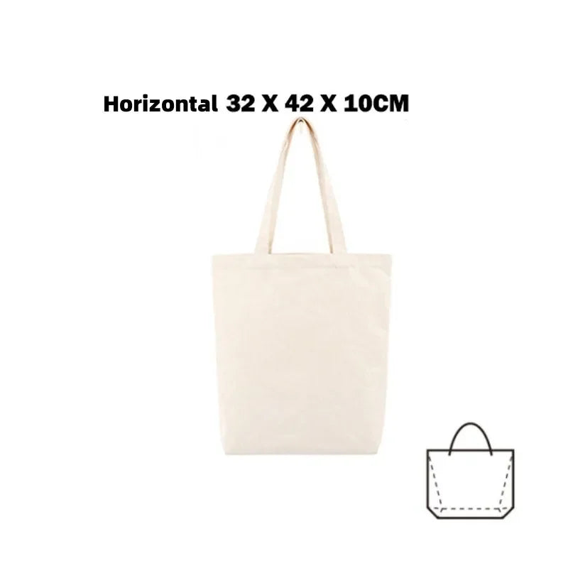 sac main femme toile noire grande pochette shopping coton solide moderne