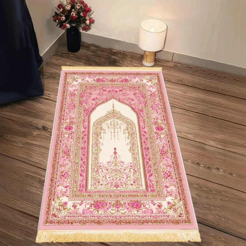 tapis vert doré rose artisanal pliable lavable extérieur plage pique nique prière usage multiple