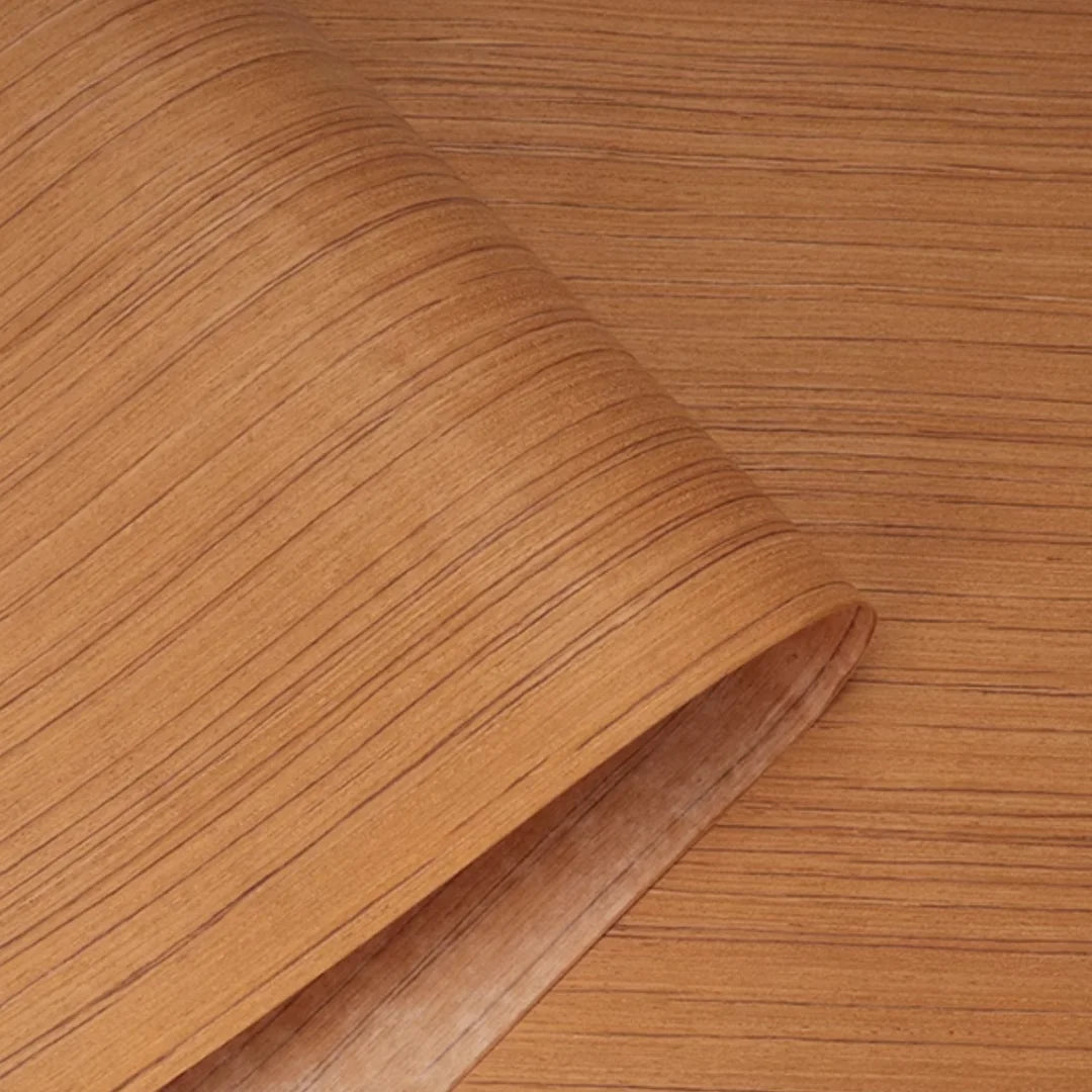 placage bois marron clair grain vertical rouleau decoratif meuble decoration 2.5m 580mm
