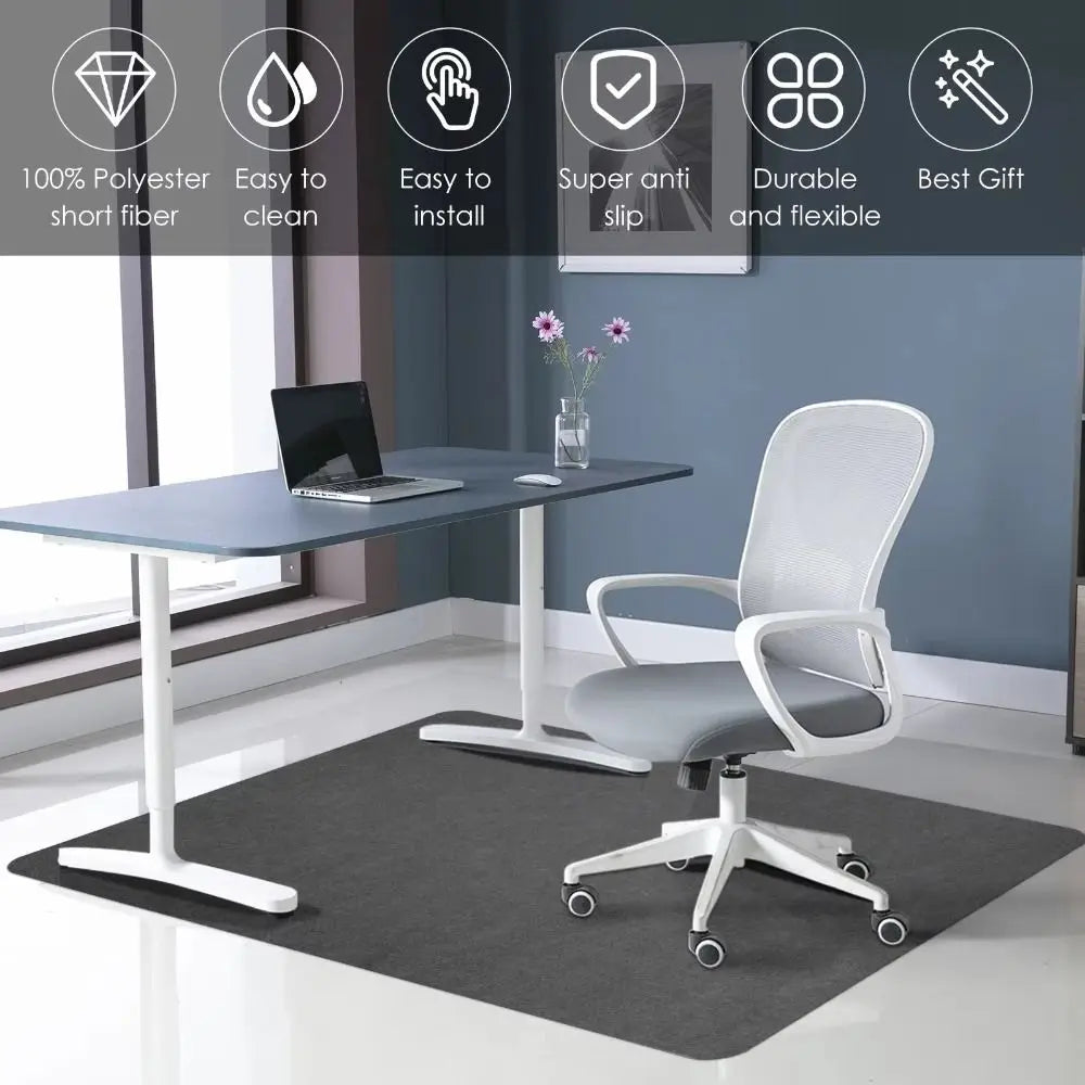 tapis sol antidérapant moderne gris uni 90x120cm 90x140cm adhésif polyester