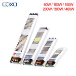 transformateur led ultra fin 12v 24v 60w 100w 150w 200w 300w 400w blanc moderne