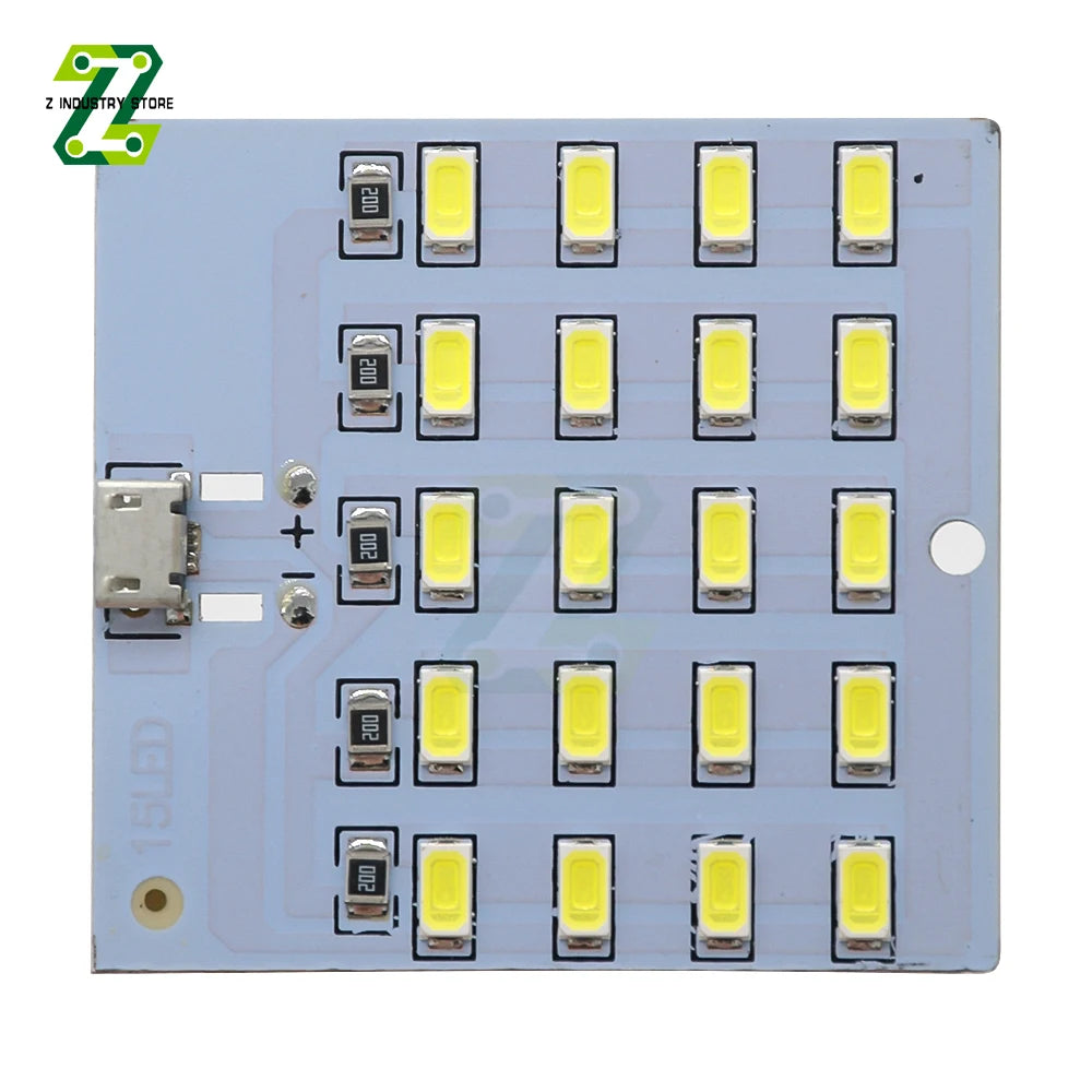 Panneau LED blanc 52mm 50mm USB Type 20 LED emergency light