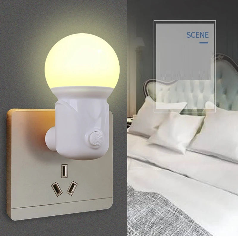 veilleuse led rose violet bleu blanc moderne minimaliste prise électrique chambre bébé lumière douce
