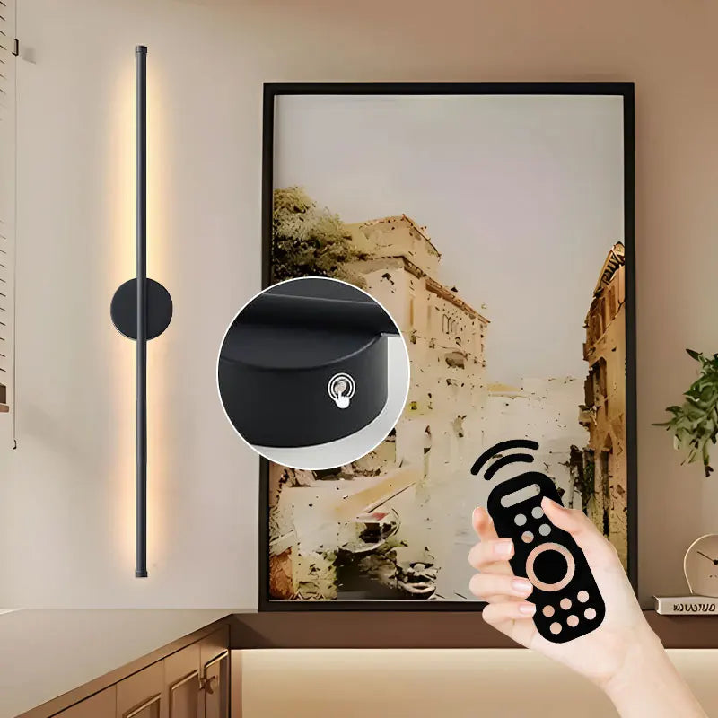 appliques murales led rechargeables noir doré moderne télécommande lumière blanche variable chambre cuisine