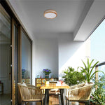 plafonnier led moderne bois diffuseur acrylique opaque salon chambre entree