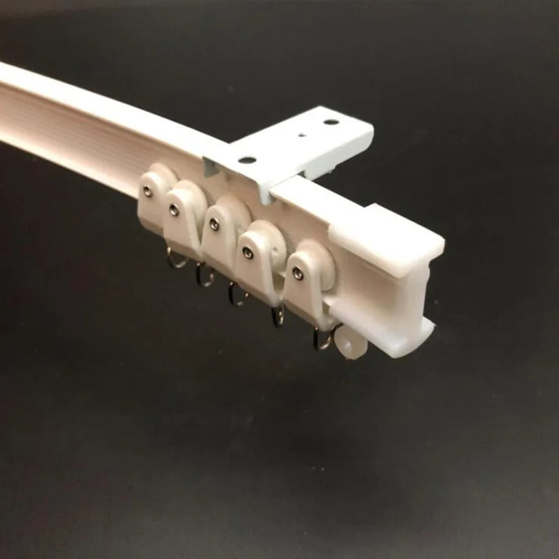 rideau glissière blanc moderne clips top clamping glissière flexible plastique 1m 2m 3m