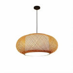lampe suspendue moderne rustique rotin naturel salon chambre e27 plafonnier boîte opaque chaînes