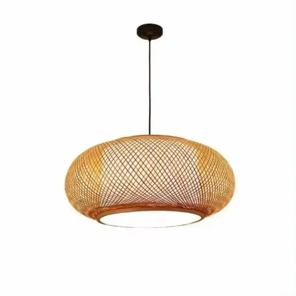 lampe suspendue moderne rustique rotin naturel salon chambre e27 plafonnier boîte opaque chaînes