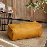 coussin assise velours cuir marron beige gris moderne confortable sans rembourrage zip couture