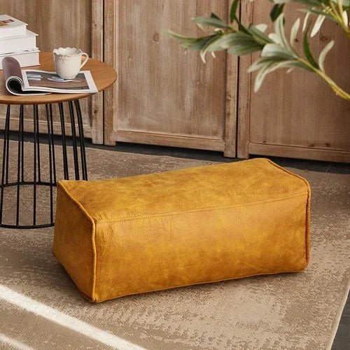 coussin assise velours cuir marron beige gris moderne confortable sans rembourrage zip couture