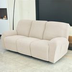 housse canapé inclinable gris jacquard moderne extensible poches fauteuil salon maison