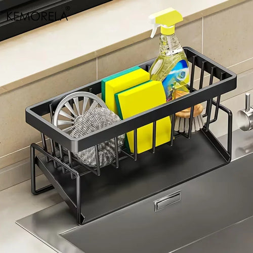 étagère cuisine moderne acier inoxydable blanc noir plaid beige gris brosse vaisselle gant nettoyage