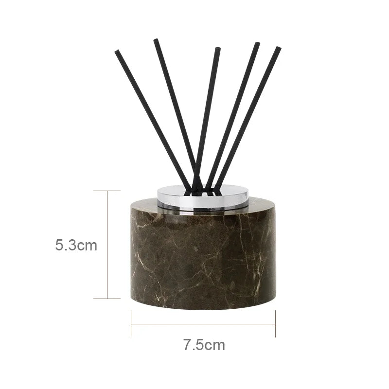 ensemble salle bain marbre distributeur savon porte savon diffuseur huiles essentielles noir doré