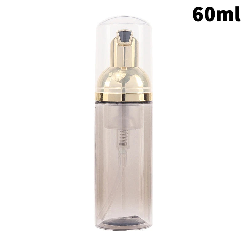 flacons pulvérisation mousse 60ml vert rose noir marron blanc transparent moderne rechargeable