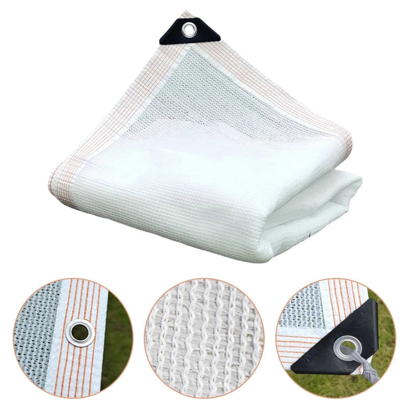 voile d'ombrage blanche protection solaire extérieur maille opaque terrasse jardin balcon