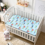 matelas bébé 120x60cm double faces motifs animaux doux rose blanc bleuclair