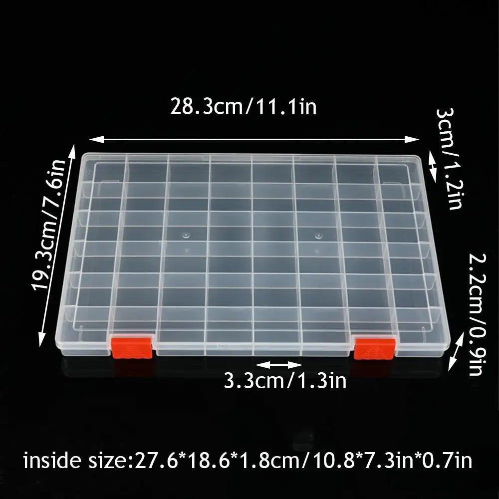 boîte rangement transparente 48 compartiments clips modernes bijoux accessoires exposé organiser trưng bày