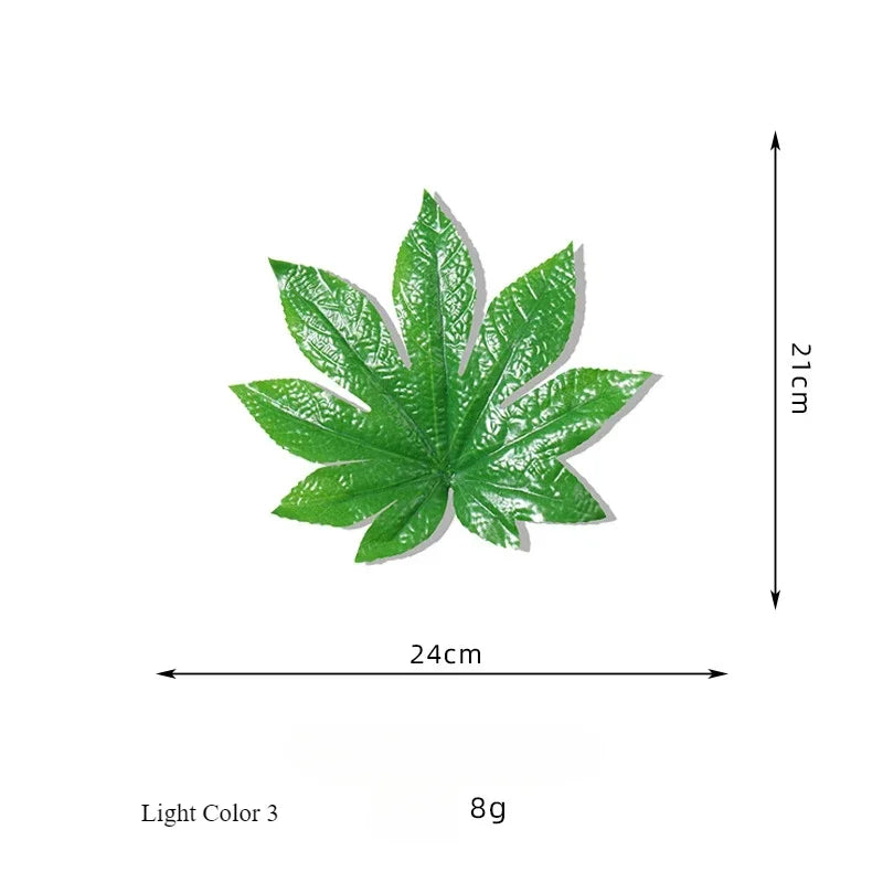 feuilles artificielles vertes différentes formes naturelles décoration extérieure intérieure pièces plastique