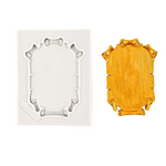 cadres decoratifs blanc or ornements floraux classique baroque decoration gâteau photo fondant silicone moule