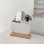 miroir transparent moderne support bois miroir maquillage chambre vanity deco beauté erotique