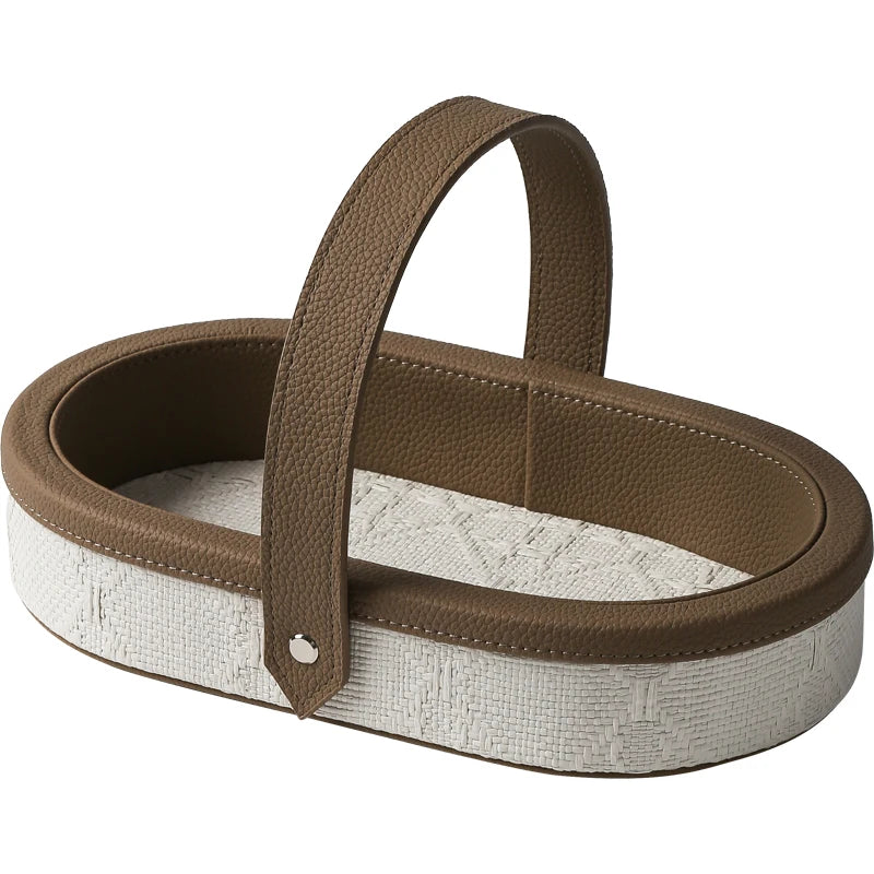 sac main cuir beige noir utilisation multiple respectueux environnement moderne chic porte clés bijoux